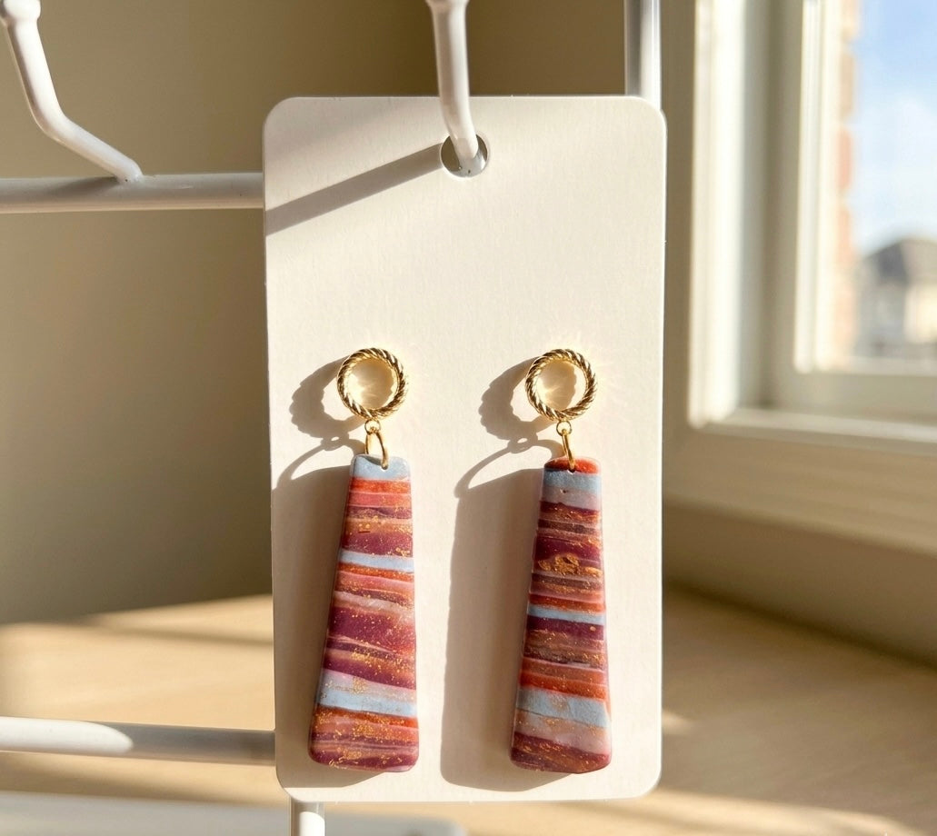 Elegant Rocks - Handmade Clay Earrings